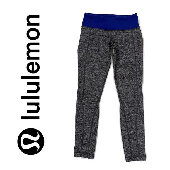 Lululemon Athletica Yoga Leggings Blue/Gray Size 4 - Picture 1 of 8